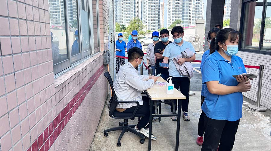 迅速防疫！金環(huán)電器積極配合醫(yī)護(hù)人員上門測(cè)核酸！