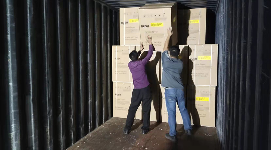 挑燈夜戰(zhàn)，順利完成客戶Argos的滾筒干衣機(jī)出貨