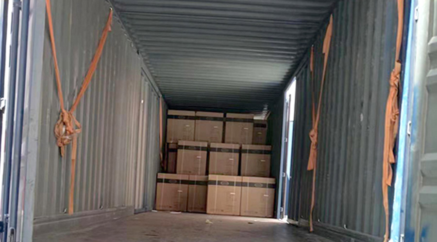 100臺(tái)12kg滾筒衣服烘干機(jī)裝柜完畢！順利出貨